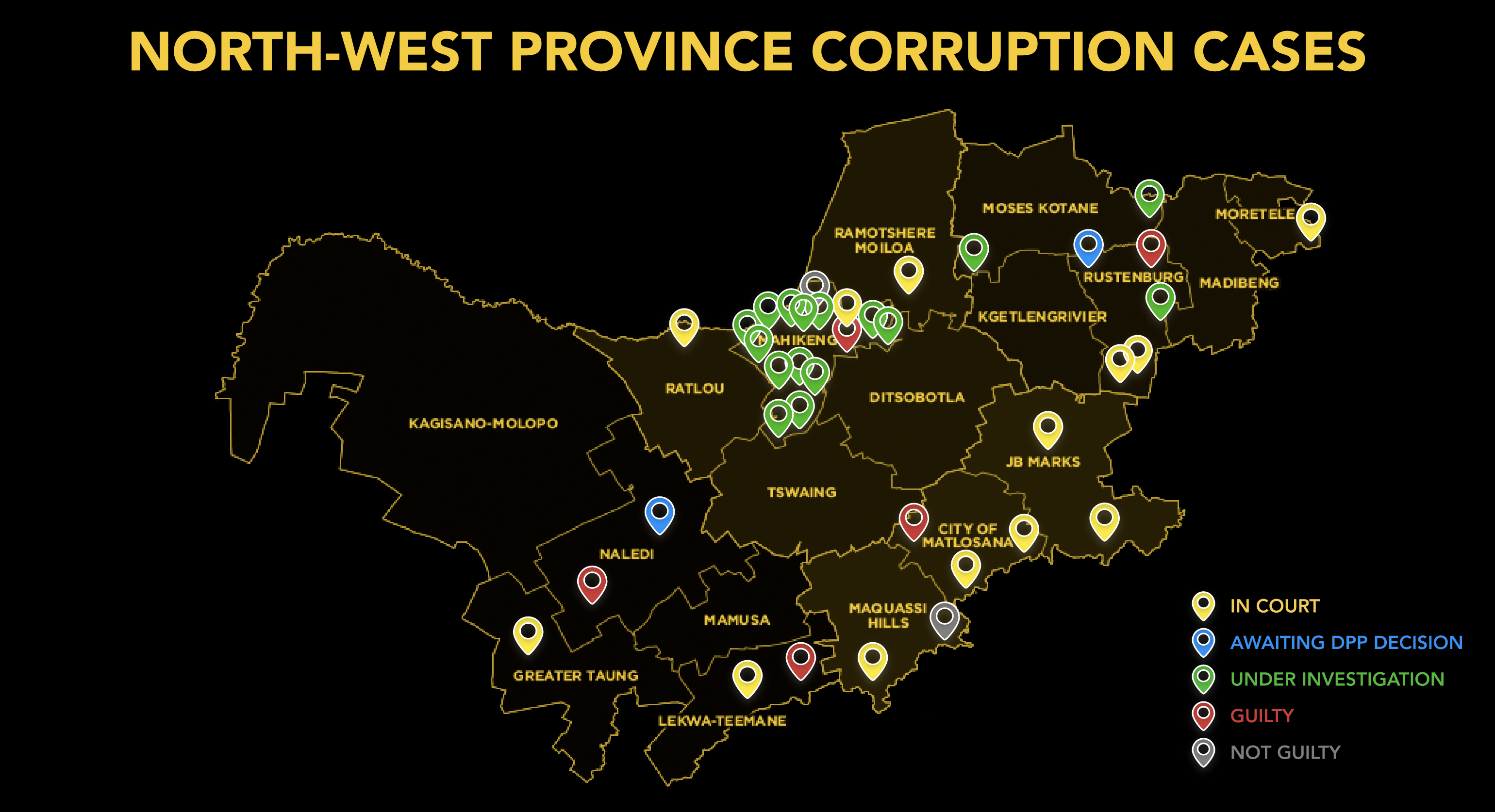 North - West Corruption Map